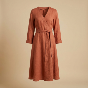 Linen Wrap Dress