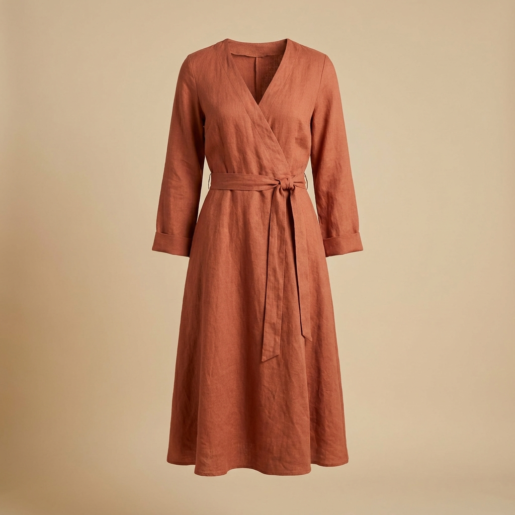 Linen Wrap Dress